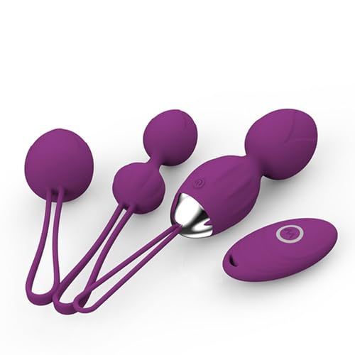Kegel Exerciser, Kegel Weights Set for Female Pelvic Floor Exercises, Set of 3 Premiun Silicone Kegel Exercise Trainer Kit for Women: Beginers&Advance (Purple)