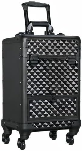 Miniatura 9 de Topeakmart Estuche de viaje profesional con ruedas extraíbles, con ruedas extraíbles, con ruedas extraíbles, con cerradura y cajón grande