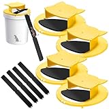 Mouse Trap Bucket Lid, Mouse Traps Indoor for Home, 5 Gallon Bucket Mouse Rat Trap, Auto Reset Reusable Multi-Catch and Releases Humane Mouse Rat Mice Traps for Outdoor Chicken Coop Barn Garage 4pack