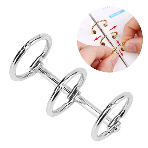 Anéis de fichário de, metal galvanizado reutilizável de 3 furos faça você mesmo, anéis de encadernaç