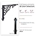 NACH Decorative Shelf Brackets, 4 Pack of 6 x 1.3 x 6 inch, Black Cast Iron Shelf Support Bracket - Metal Shelf Brackets for Wall - Victorian Shelf Bracket