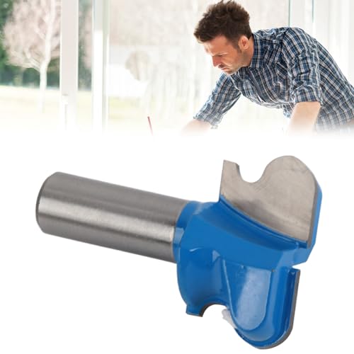 Finger Pull Router Bits Set, 1/2 Drawer Pull Router Bit End Milling Cutter Bit Tungsten Steel Alloy PTFE Coating Dia Router Bit Finger Pull Bit for Wood Grooving