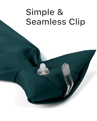 Image of boxed-gifts Clip on Ties for Men - Premium Black Solid Color Clip on Tie