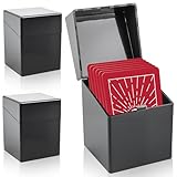 COUVERCLE RABATTABLE : Appuyer pour ouvrir et fermer, facile d'accès. Boîte à cartes avec couvercle Léger et compact, facile à transporter. Vous pouvez utiliser l'étui à cartes pour organiser vos cartes facilement.