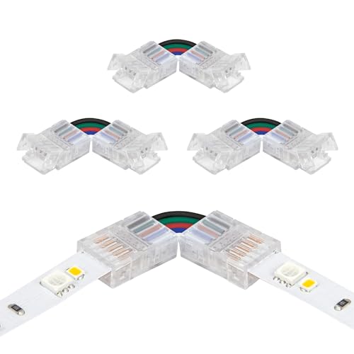 Armacost Lighting SureLock Pro 5 Pin Tape to Tape LED Strip Light Corner Connectors, 4 Pack 760050 by Armacost Lighting - Used condition - US$8.00