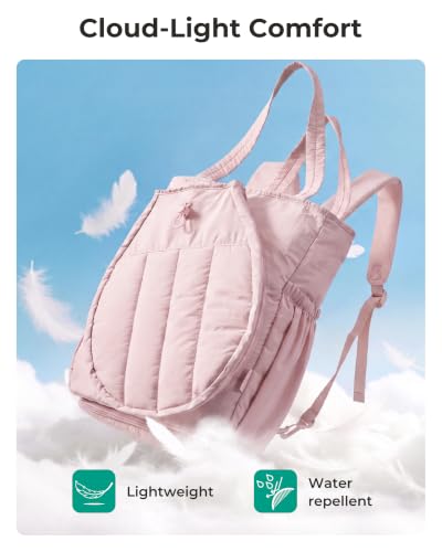 Image of BAGSMART Tennis Gym Bag for Women, Quilted Pickleball 15.6 inch Laptop Backpack