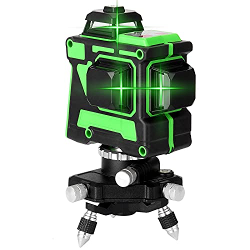 12 Lines 3D Green Laser Level with Rechargeable Base