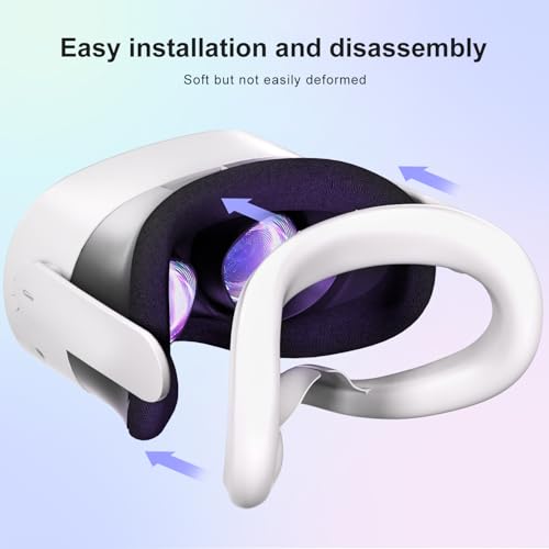 Image of SAQICO VR Silicone Face Pad Cover for Oculus /Meta Quest 3S Headset,Accessories for Oculus Quest 3, VR Face Pillow Pad Mask for Meta Quest 3S Headset Face Pad