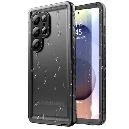 SPORTLINK for Samsung Galaxy S25 Ultra Waterproof Case IP68, Black, 6.9"