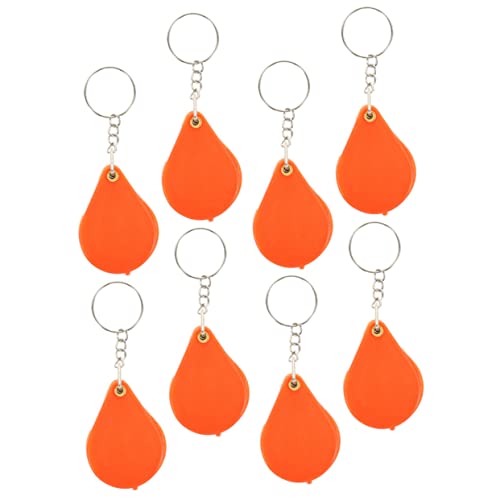 HAPINARY 8 Piezas Lupa Mini Lupa Artilugio Gafas De Bloqueo Multi Luz De Aumento Llaves Aparatos Geniales Kit De Soldadura Clips Clave Anillos Ligero Rosario Abdominales Orange