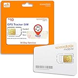 SpeedTalk Mobile GSM SIM Card for GPS Trackers - Pet Kid Senior Vehicle Tracking Devices - 30 Day Service - USA Canada & Mexico Roaming