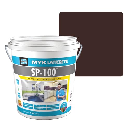 Image of MYK LATICRETE SP-100 Premium Epoxy Grout (4-Sable, 5KG)-Stain & Germ Resistant & Water-Resistant-Food Grade CFTRI Certified Epoxy-Grout-Home, Kitchen & Bathroom-Floor & Wall Tile Joints