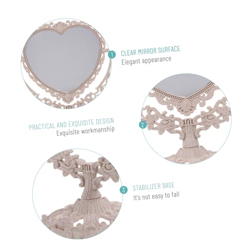 Espejo de maquillaje de mesa con base estable para evitar vibraciones 4