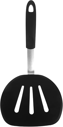 Hemoton Espátula ranurada de silicona antiadherente multifunción para freír accesorio de cocina
