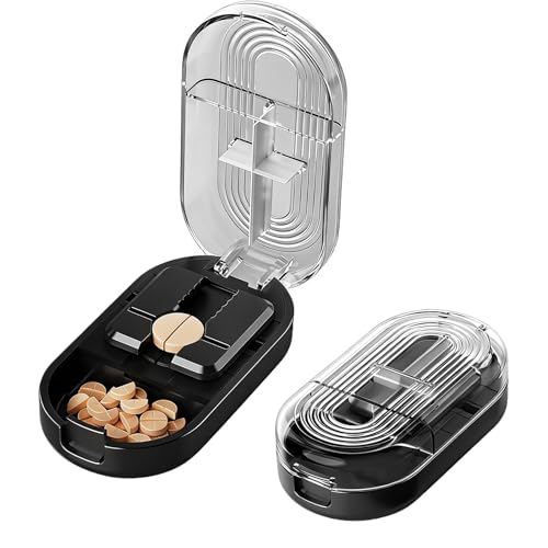 Coupe Comprimé en 4, Coupe Medicaments, Coupe Medicaments en 2, Coupe Pilule, Coupe Cachet Medicament en 2, Coupe Medicament, Outil pour Couper Les MéDicaments, Coupe Comprimés Précision pour Voyage