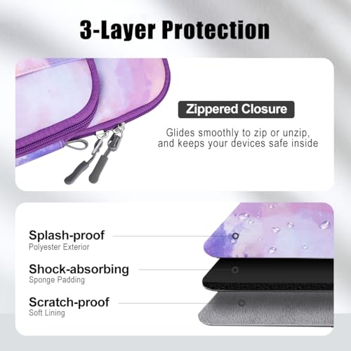 TiMOVO Sleeve Case with Shoulder Strap for Laptop, 13.3-14", Purple - image 5