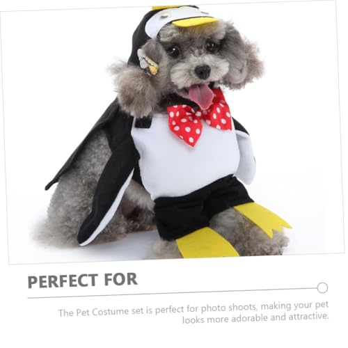 Disfraz para perro tamaño S capa con diseño de pingüino miniatura 7