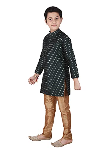 Image of Pro-Ethic Style Developer Jacquard Silk Kids Kurta Pyjama For Boys |Kids Kurta Pajama (S-146)