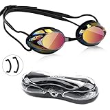 chlorbrillen mit sehstärke 【UV-SCHUTZ】 BACKTURE Schwimmbrille schützt Ihre Augen vor Verletzungen durch UV-Schutz und reduziert Blendung durch helles Licht. Diese verspiegelte Schwimmbrille verfügt über Polycarbonat-Gläser, die stark sind, Risse widerstehen und UV-Schutz bieten, um Schäden durch Sonnenstrahlen fernzuhalten und die Menge des einfallenden Lichts zu verringern.