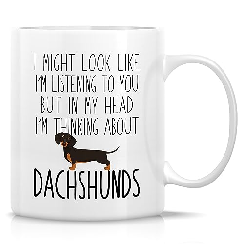Retreez Funny Mug - Dachshund Mom Dad Wiener Dog Sausage Dog Coffee Mugs