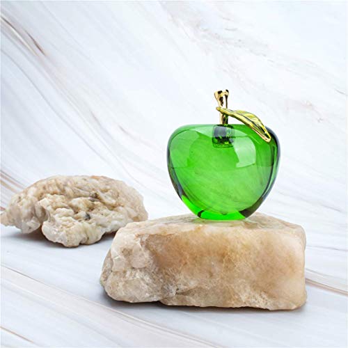 H&D Glaze Crystal Apple Paperweight Craft Decoration (Green) #TOP7