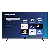 Philips 55-Inch 4K UHD HDR10 LED Roku Smart TV with Voice Control App, Airplay, Screen Casting, & 300+ Free Streaming Channels