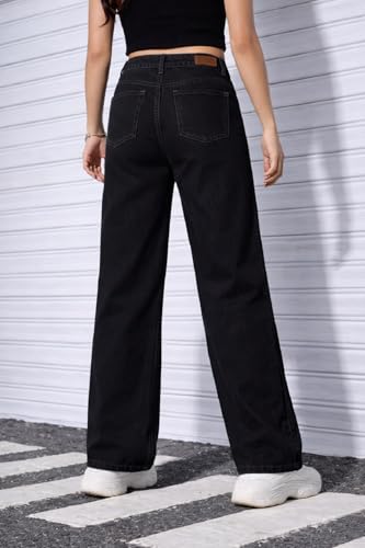 Image of ADBUCKS Stretchable Denim Fabric High Rise Straight Fit Jeans for Girls