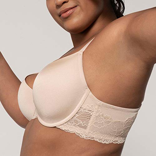 Dorina Curve Adele Women’s Full Coverage Cup Light Padded Underwire T Shirt Demi Bra For Women Everyday Plus Sizes C To G Cups - Nude - 38C #TOP6