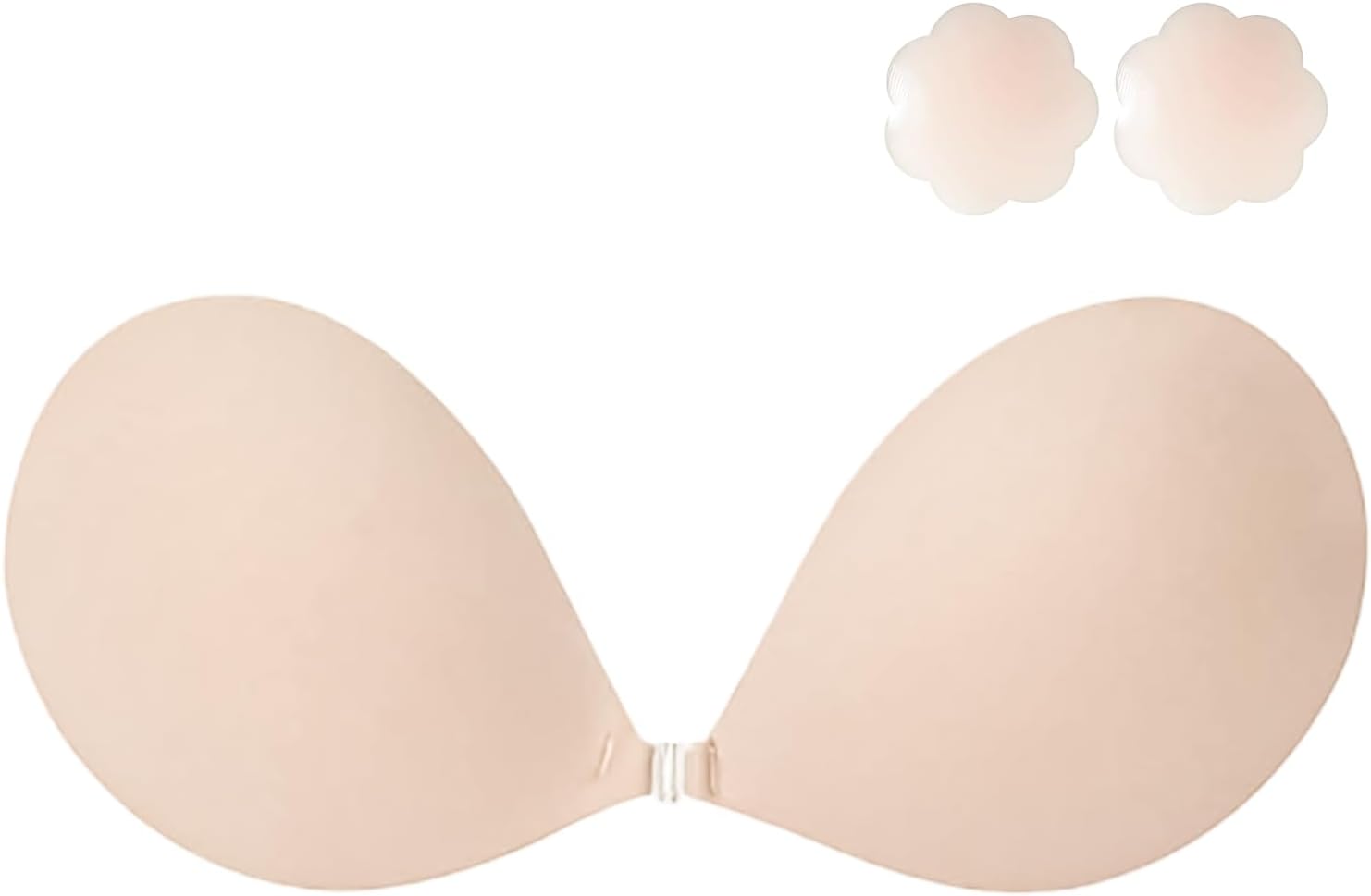 ONLYLOVE Strapless Adhesive Bras for Women, Invisible Push up Sticky Bra Reusable Seamless Backless Bra