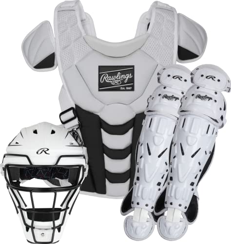 Rawlings | Velo Fastpitch Softball Catcher's Set | NOCSAE Certified | Intermediate Ages 12-15 | White/Black - image 1