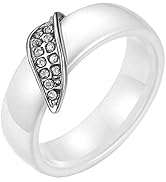 JewelryWe Solitärring Damen - Edelstahl Ring Mit Zirkonia Silber Gold Rosegold