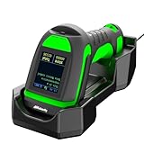 Alacrity Industrial-Grade Bluetooth 433MHz Wireless 2-in-1 Barcode Scanner with Screen and Dock, Long-Range 1500m Connectivity for Retail, Warehouse, and Logistics.