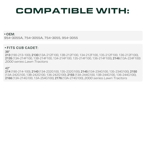 Image of UDC Parts 954-3055A 754-3055A PTO Belt for Cub Cadet MTD 754-3055 954-3055 2166 2130 2135 2146 2140 2145 2150 2155 2176 / Aramid Cord / 112.20 inches