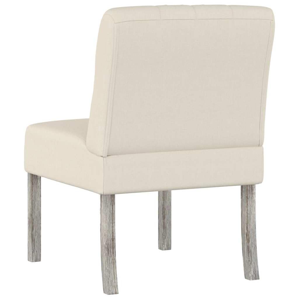 vidaXL Silla Tapizada con Botones, Butaca de Respaldo Alto, Sillón Sofá Auxiliar de Descanso, Silla Decorativa para Salón Dormitorio, Lino