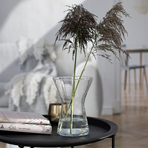 Bloemenvaas, glas, glazen vaas voor bloemen, glazen bloemenvaas, tafelvaas, decoratieve vaas, transparante glazen vaas, decoratieve vaas van glas, woonkamer decoratie, decoratieve vaas, 1325 ml, H 19 cm, Aster - Afbeelding 6