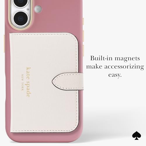 Image of kate spade new york iPhone 17 Case - Icon Dusk Rose | Compatible with MagSafe - Lightweight Designer Case for iPhone 17 with Anti-Scratch Coating and Smooth Silicone Design