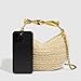 Straw Clutch Bag for Women Mini Summer Satchel Purse Fashion Woven Crossbody Shoulder Handbags with Chain Strap