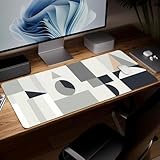 Leather Minimalist Desk Pad, Colorful Art Mouse Pad Large Computer Keyboard Gaming Mousepad Waterproof Desktop Protector & Cover, Decorative PU Leather Laptop Mouse Mat Home Decor 10 x 25.6 inch C165