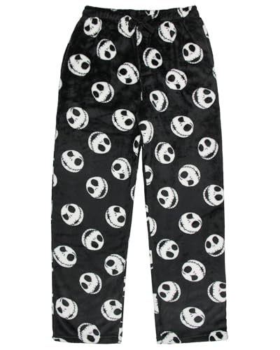 Disney Nightmare Before Christmas Jack Skellington AOP Design Adult Luxury Plush Lounge Sleep Pajama Pants3