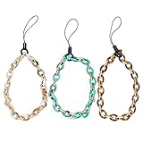 Creative: Our mobile phone lanyard wristband adopts a creative shape design. The hand strap is made of acrylic bracelet. The design is unique and stylish, which brings unique natual charm to your mobile phone. Size: approx, 11in/28cm. Weight: 0.3oz/8...