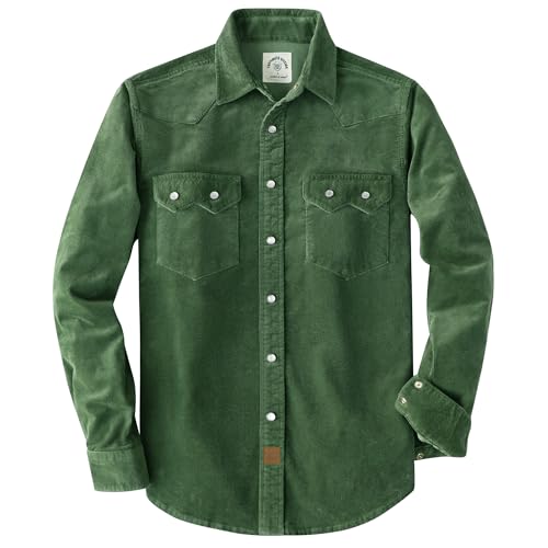 Chemise en velours côtelé lourd Dubinik style western rétro haut de gamme pour homme