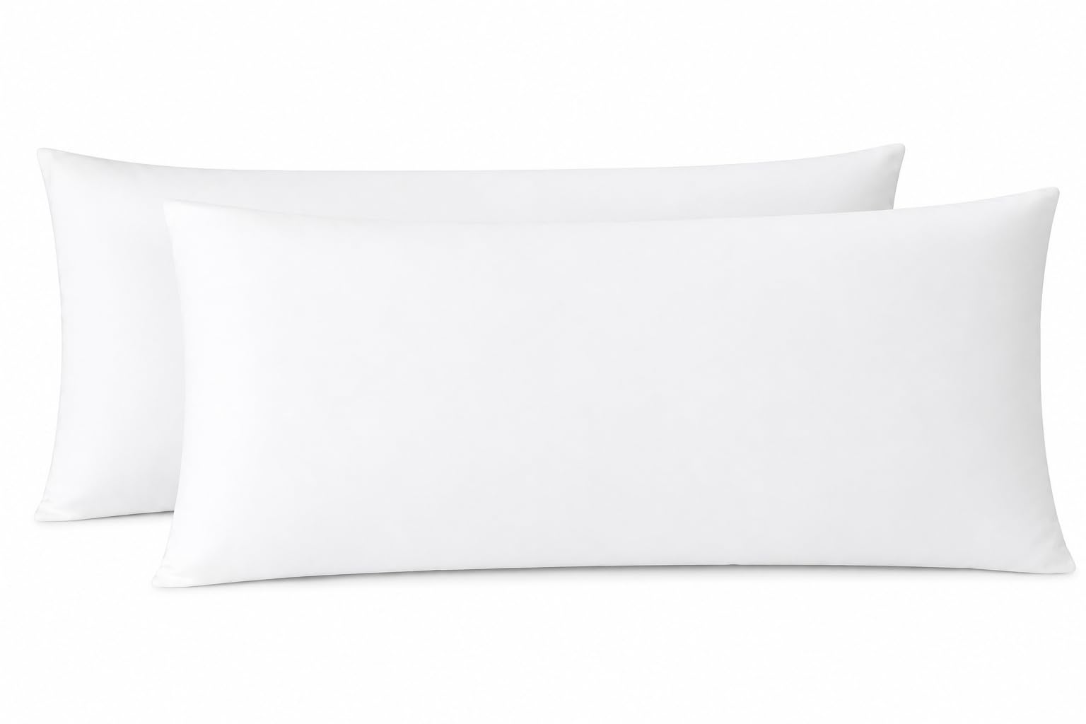 200 Thread Count 100% Cotton Emperor Size Pillowcases 50 x 107 cm Pack of 2 Pure White