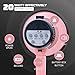 MyMealivos Portable Megaphone Bullhorn 20 Watt Power Megaphone Speaker Voice and Siren/Alarm Modes with Volume Control and Strap (Pink)