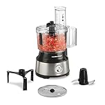Hamilton Beach Food Processor & Vegetable Chopper for Slicing, Shredding, Mincing, and Puree, 10 Cups + Easy Clean Bowl Scraper, Black and Stainless Steel (70730C)