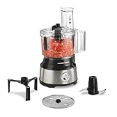 Hamilton Beach Food Processor & Vegetable Chopper for Slicing, Shredding, Mincing, and Puree, 10 Cups + Easy Clean Bowl Scraper, Black and Stainless Steel (70730)