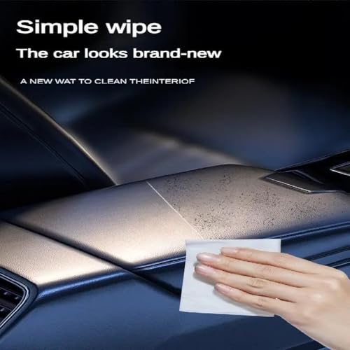 Image of YANCI Car Interior Cleaning Wet Cloth Wipes, Wet Cloths for Dashboard Polish, Scratch Remover Tissue, Car Cleaning Wipes for Car Leather Seat, Accessories Dust Wipe (1 Pack - 80 Count)