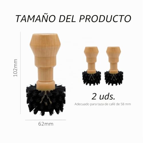 Miniatura 3 de 2 Cepillos De Limpieza De Café, Cepillo De Limpieza De Mango, Cepillo Redondo De Limpieza, Cepillo De Limpieza De Nailon, Accesorios Para Cafetera, Regalo Barista, Adecuado Para Máquina De Café