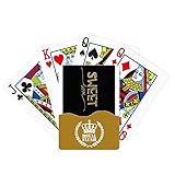 Taille du pont : 5,7 x 8,8 cm Sweet Love Jeu de cartes de poker avec citation dorée