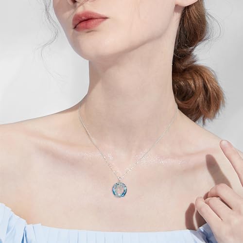 TOUPOP Tree of Life Necklace for Women 925 Sterling Initial A-Z Letter Pendant Family Tree Crystal Jewelry Birthday Anniversary Christmas Gifts for Her Mom Wife Girlfriend Daughter3