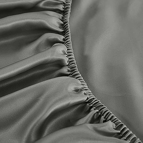 Image of Bamboo Sheet Set 3 Pc Organic, Natural, Softest, 400 Thread Count Cooling Like Silk (Twin XL, Charcoal Grey)